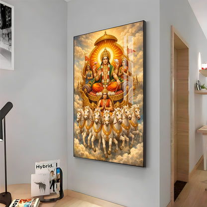 Jay Surya Dev Bhagwan Premium Acrylic Vertical Wall Art