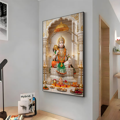 Hindu Deity Hanuman Premium Acrylic Vertical Wall Art