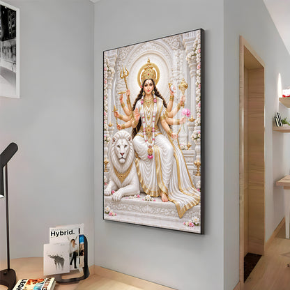 Mata Sherawali Premium Acrylic Vertical Wall Art