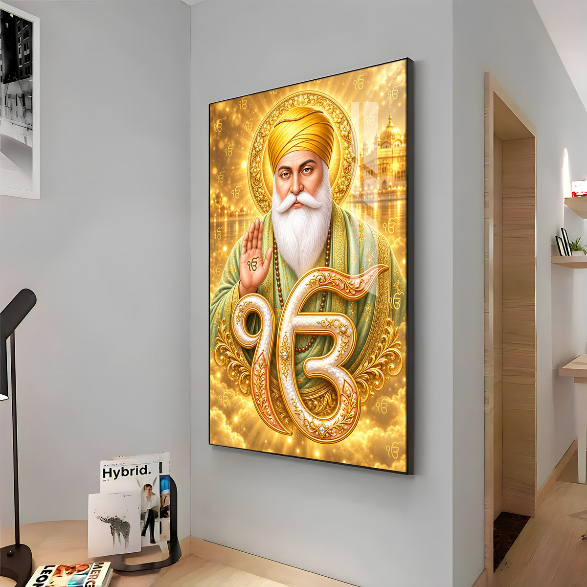 Divine Sri Guru Nanak Dev Ji Premium Acrylic Vertical Wall Art