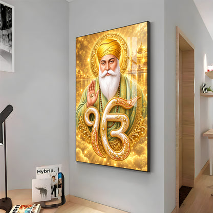 Divine Sri Guru Nanak Dev Ji Premium Acrylic Vertical Wall Art