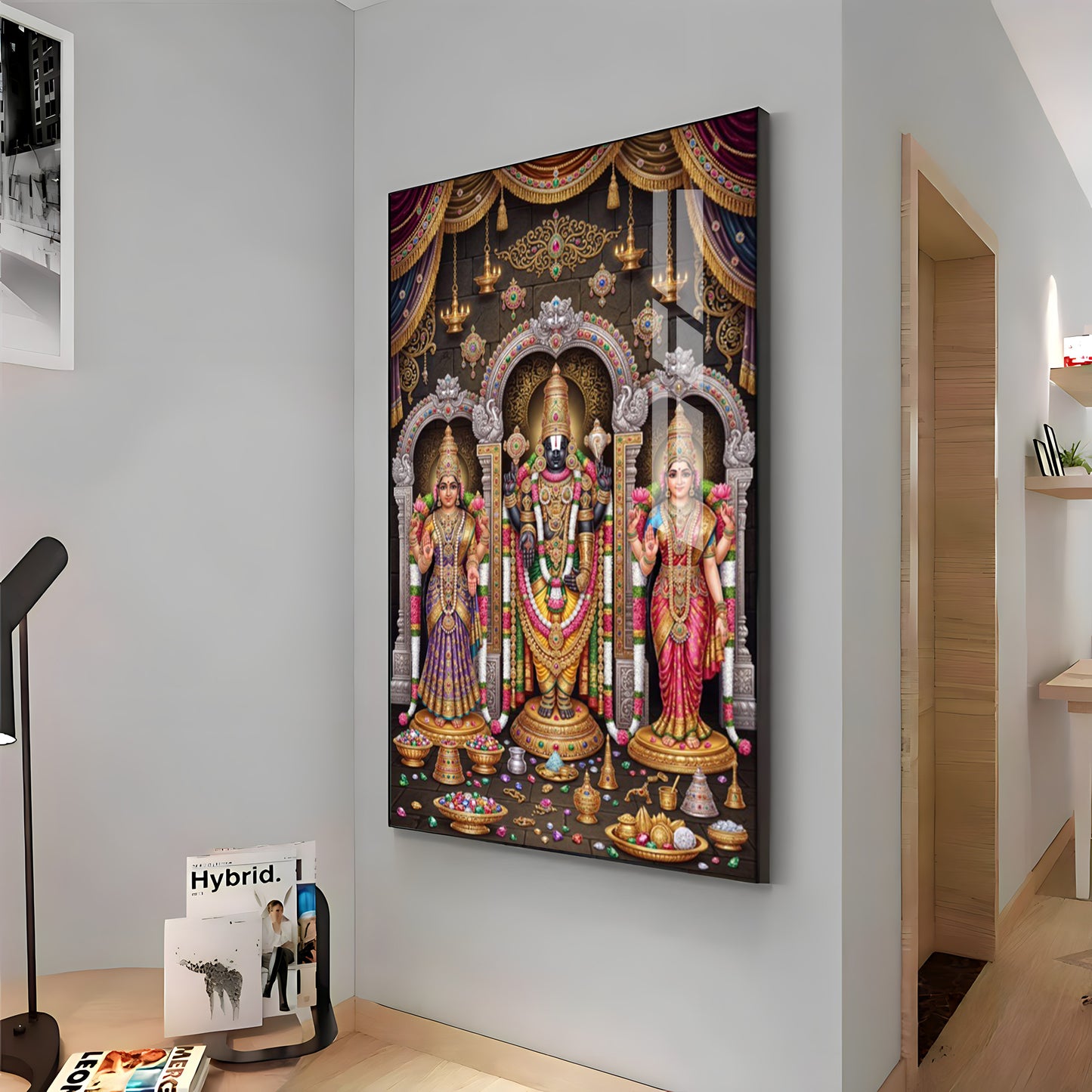Lord Tirupati Venkateswara Premium Acrylic Vertical Wall Art