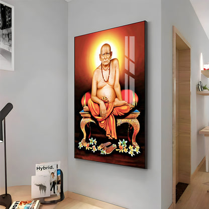 Portrait of Shri Swami Samartha Premium Vertical Acrylic Wall Art