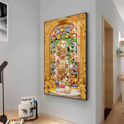 Divine Shri Kashtbhanjande hanuman Ji Premium Acrylic Vertical Wall Art