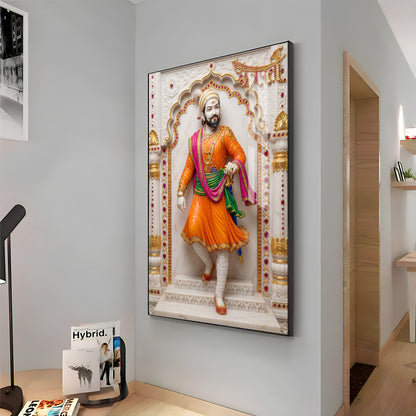 Royal Shivaji Maharaj Premium Acrylic Vertical Wall Art