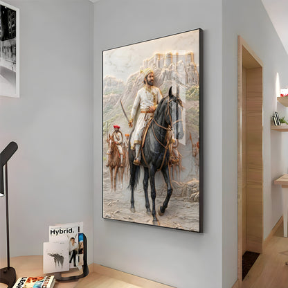 Warrior Chhatarapati Shivaji Maharaj Premium Acrylic Vertical Wall Art