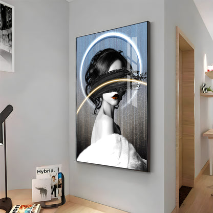 Classic Charm Of Modern Girl Premium Acrylic Vertical Wall Art
