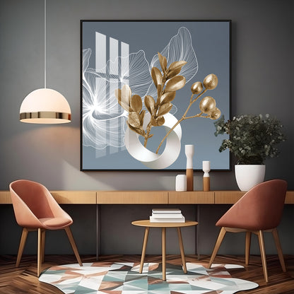 Nordic Golden Minimalism Premium Acrylic Square Wall Art