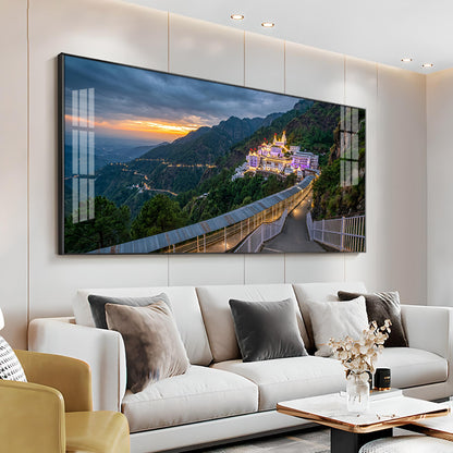 Shri Mata Vaishno Devi Shrine Premium Acrylic Horizontal Wall Art