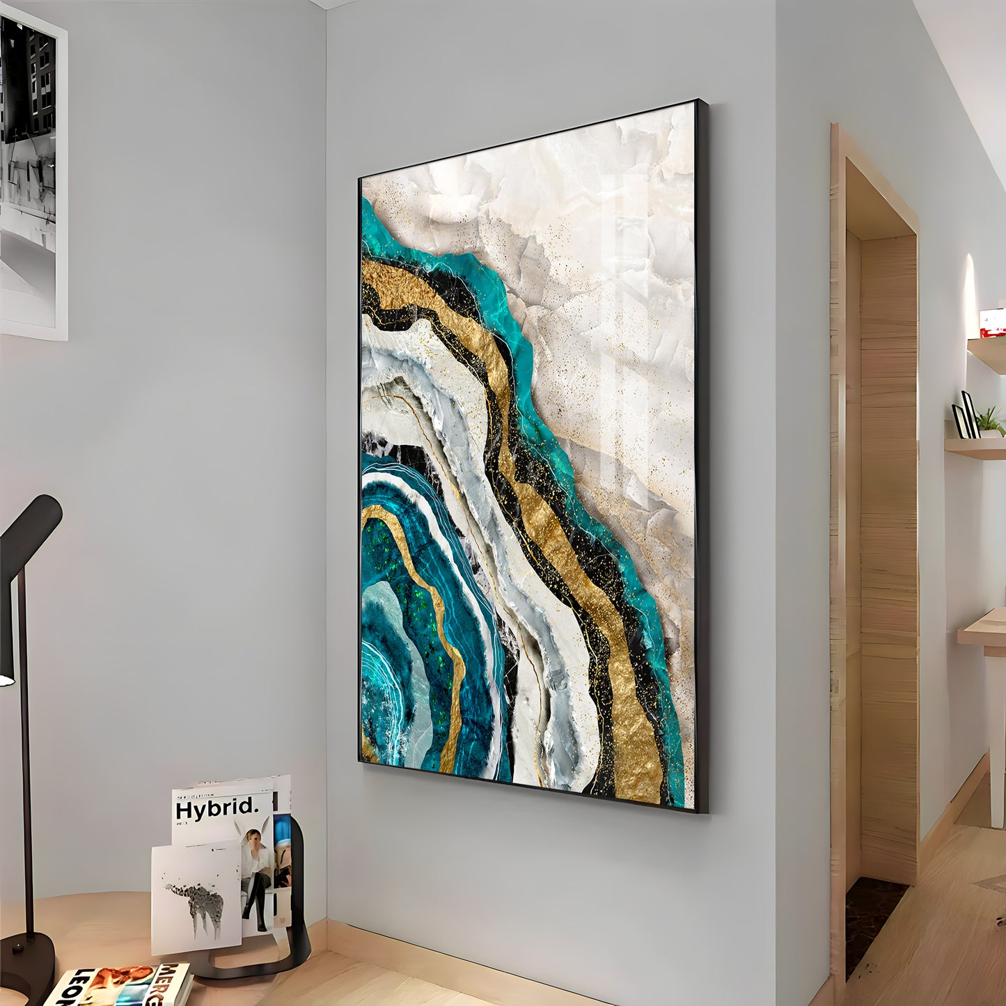 Timeless Striped Elegance Premium Acrylic Vertical Wall Art