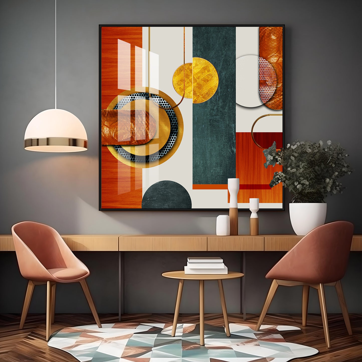 Modern Simple Style Premium Acrylic Square Wall Art
