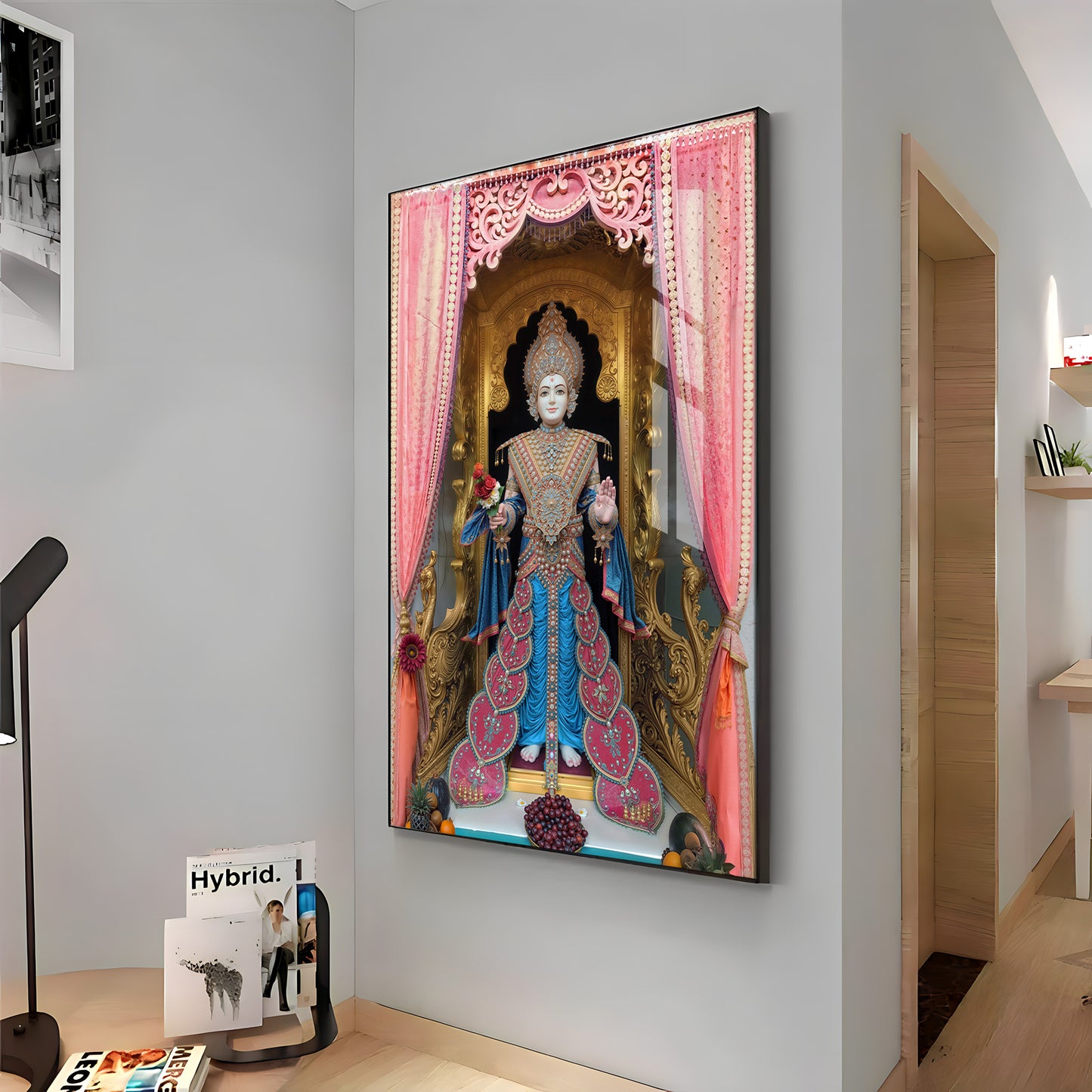 Shri Ghanshyam Maharaj Premium Acrylic Vertical Wall Art