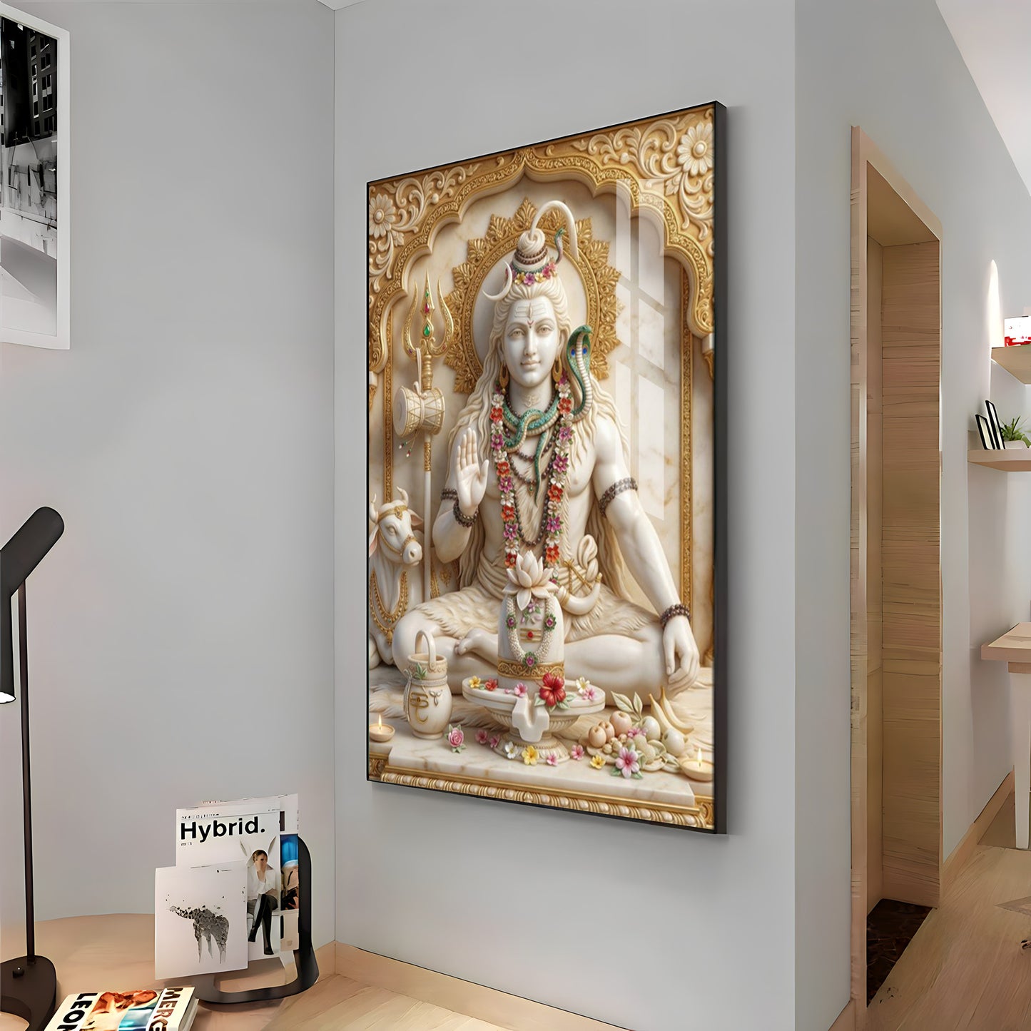 Adi Yogi Lord Shiva Premium Acrylic Vertical Wall Art