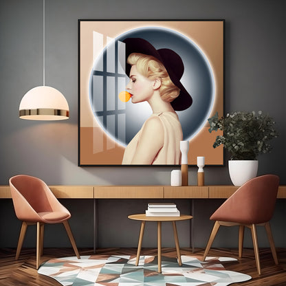 Modern Woman Premium Acrylic Square Wall Art