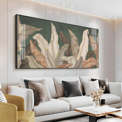 Tropical Banana Leaf Premium Acrylic Horizontal Wall Art