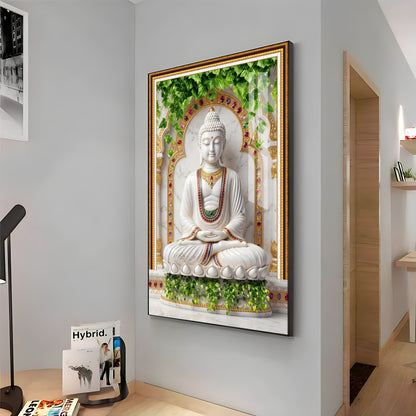 Spiritual Meditating Buddha Premium Acrylic Vertical Wall Art