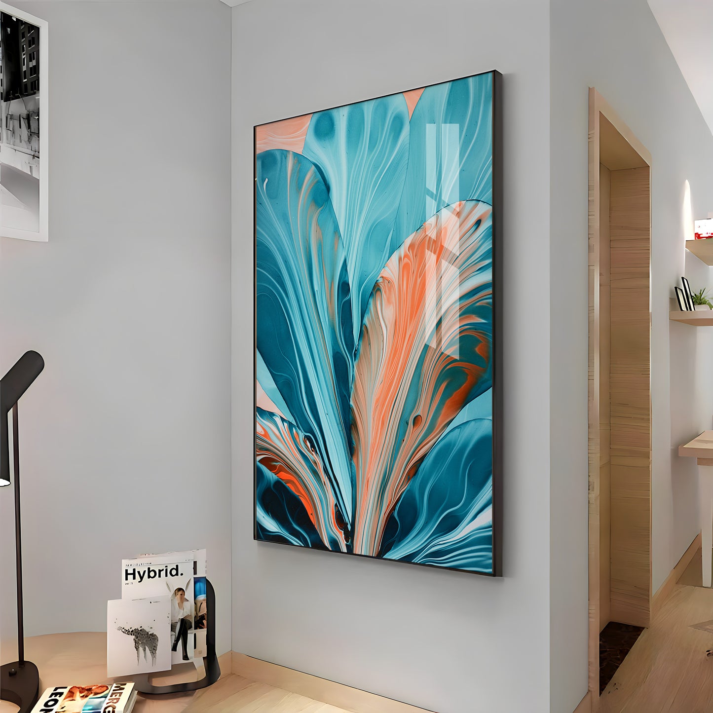 Vibrant Bloom Fusion Premium Acrylic Vertical Wall Art