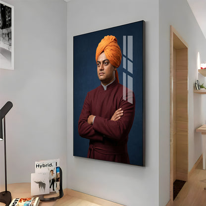 Shri Swami Vivekanand Premium Acrylic Vertical Wall Art