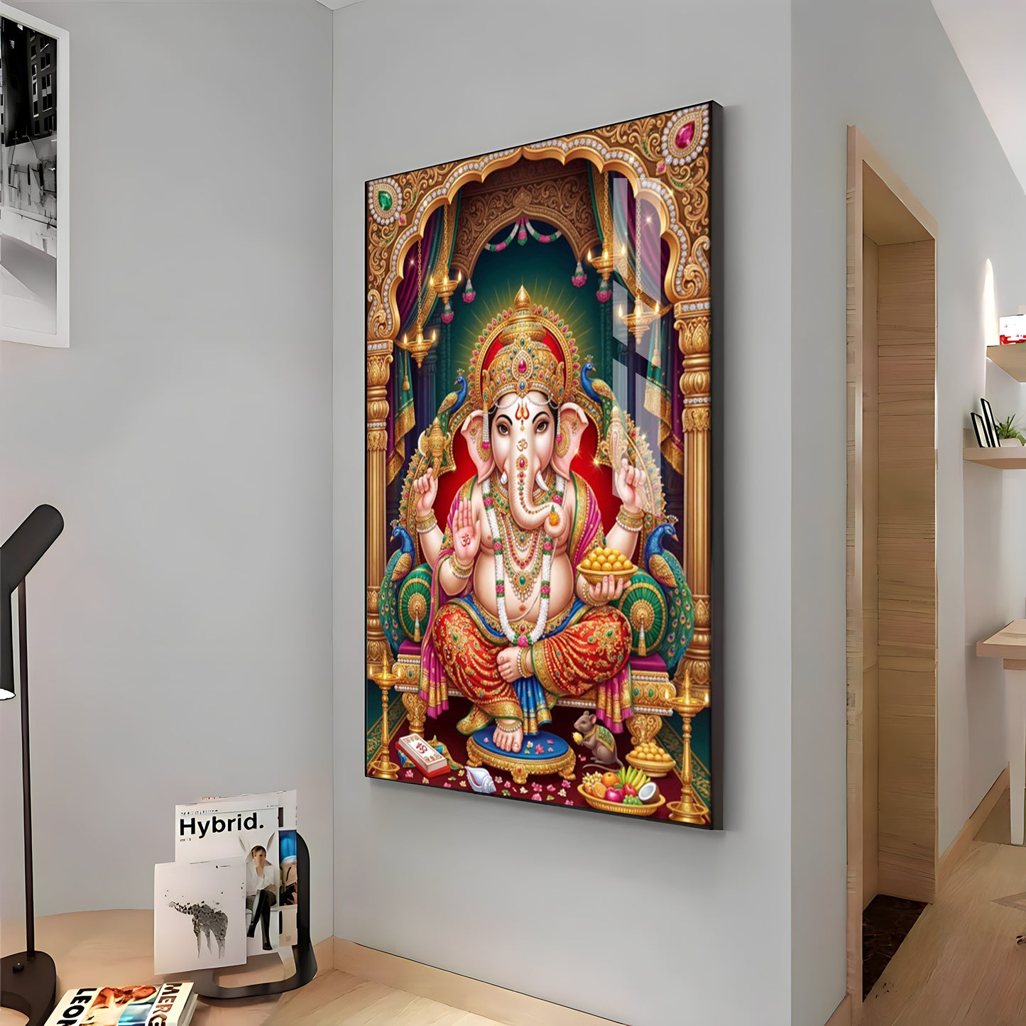 God Ganesha Premium Acrylic Vertical Wall Art