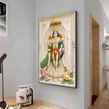 Divine Karthikeya Premium Acrylic Vertical Wall Art
