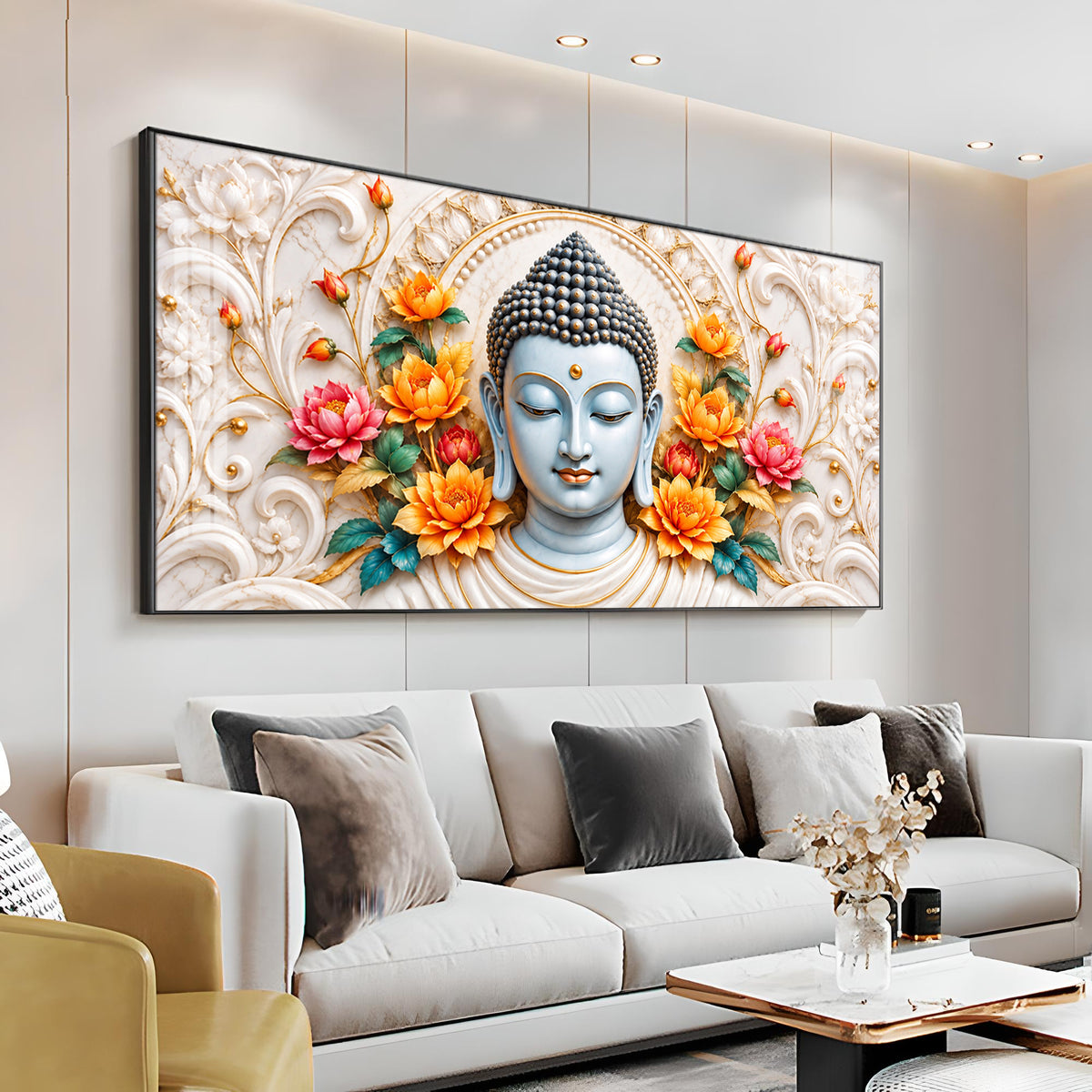 Serene Meditating Buddha Premium Acrylic Horizontal Wall Art