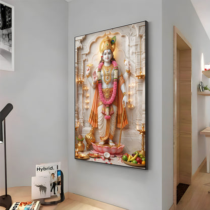 Vishnu Avatar Krishna Premium Acrylic Vertical Wall Art