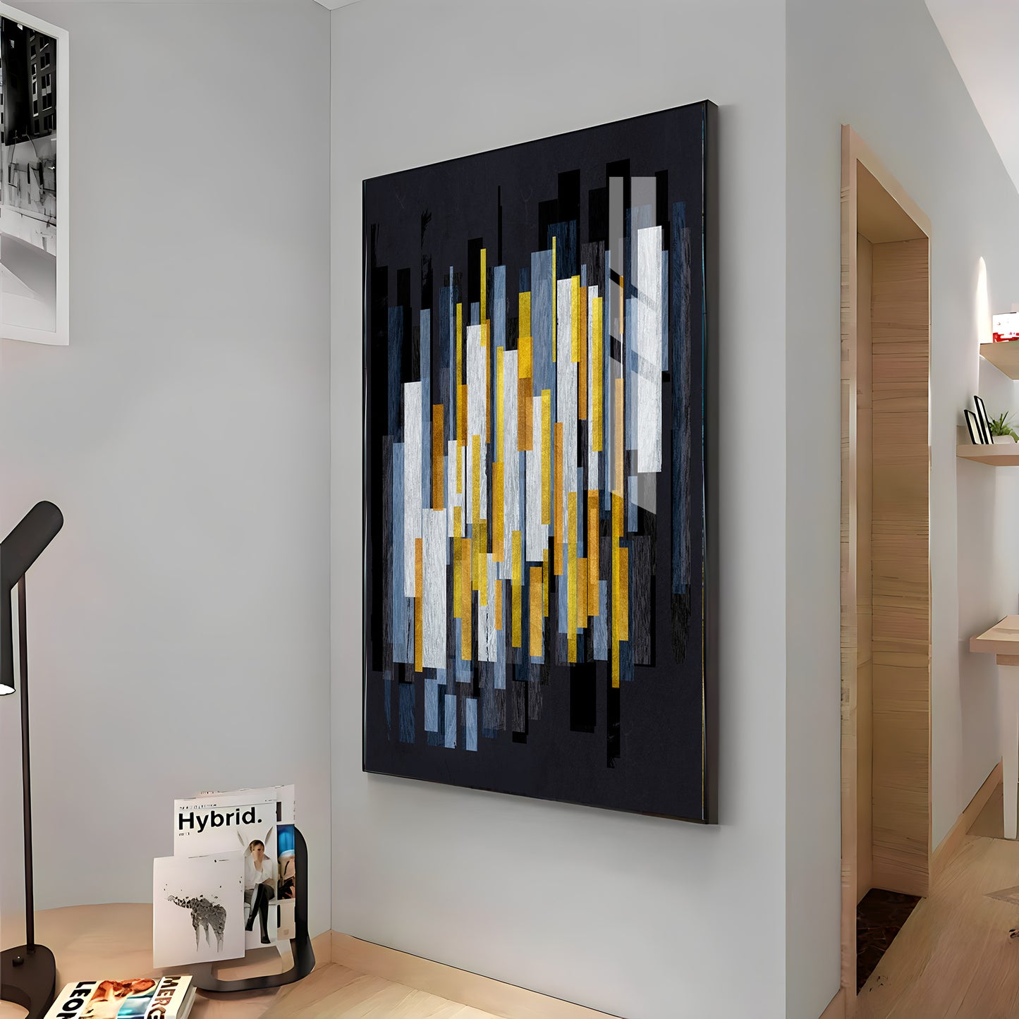 Geometric Fusion Premium Acrylic Vertical Wall Art