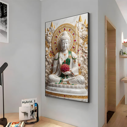 Enlightened Buddha Premium Acrylic Vertical Wall Art