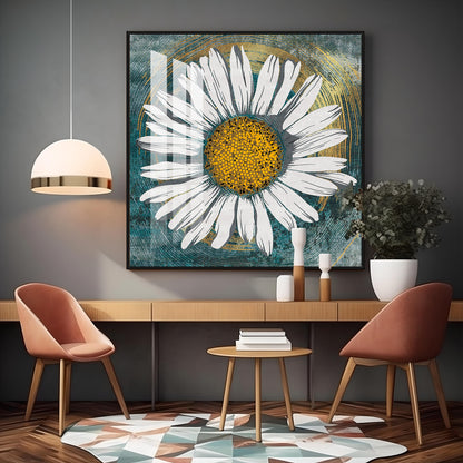 Tranquil Daisy Premium Acrylic Square Wall Art