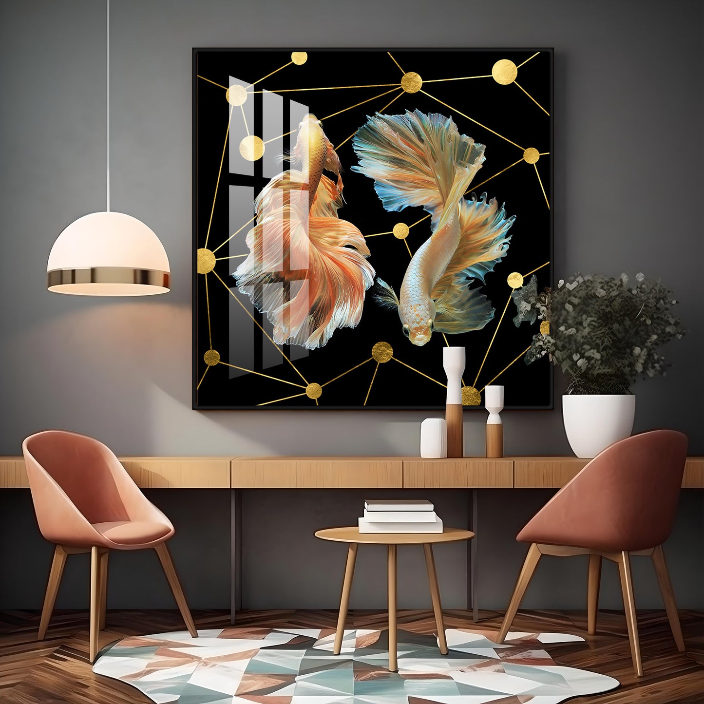 Betta Fish Premium Acrylic Square Wall Art