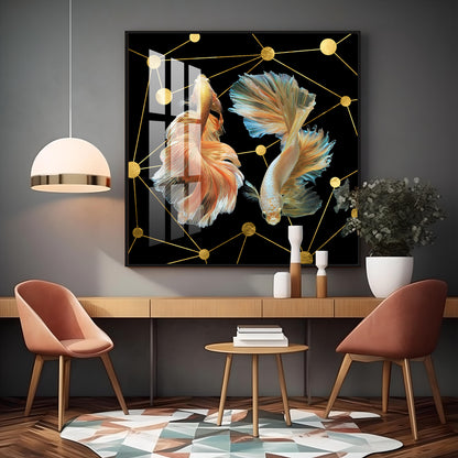 Betta Fish Premium Acrylic Square Wall Art