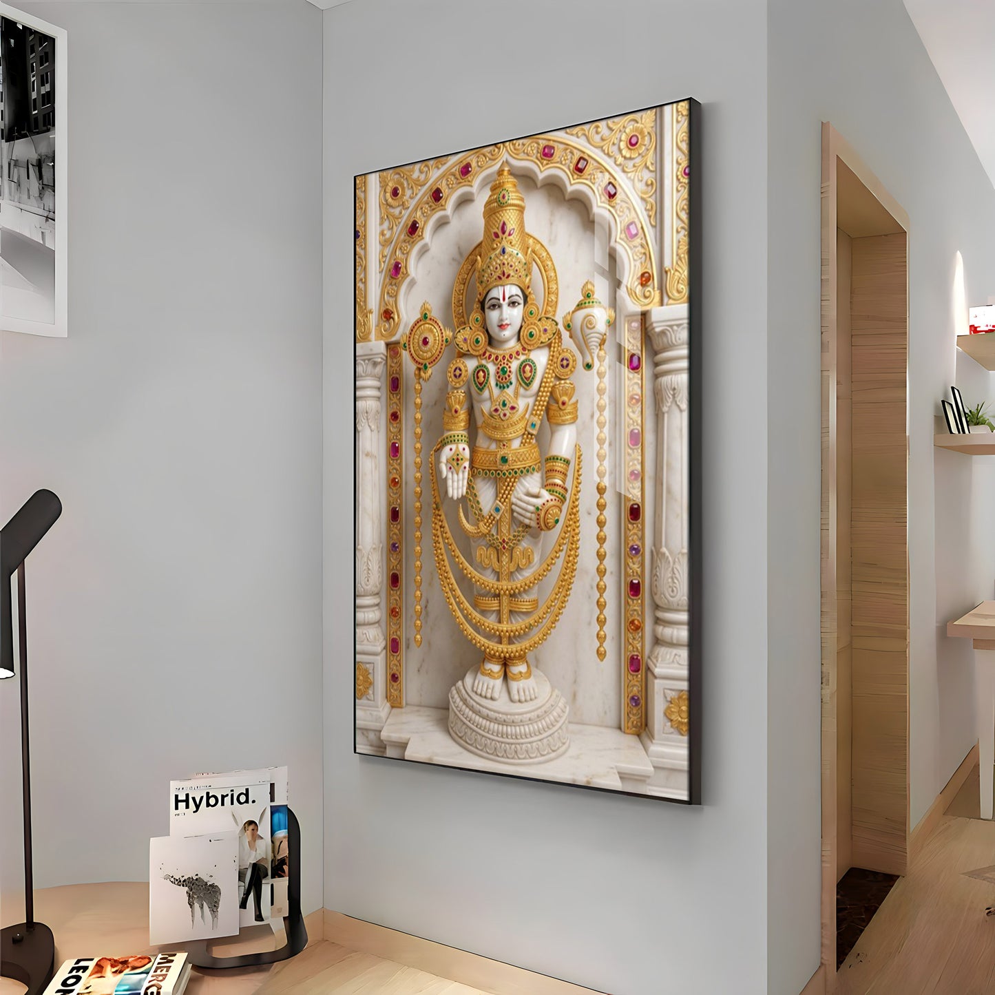 Divine Lord Venkateswara Premium Acrylic Vertical Wall Art