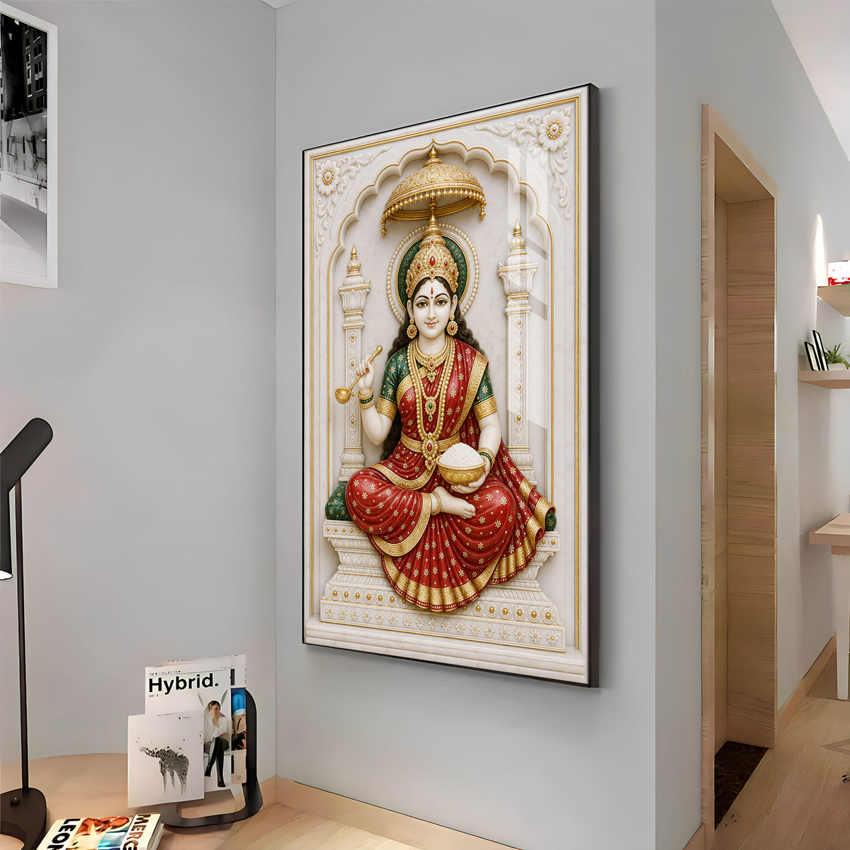 Divine Mata Annapurna Premium Acrylic Vertical Wall Art