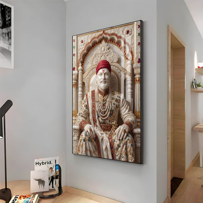 Royal Chhatrapati Shivaji Maharaj Premium Acrylic Vertical Wall Art