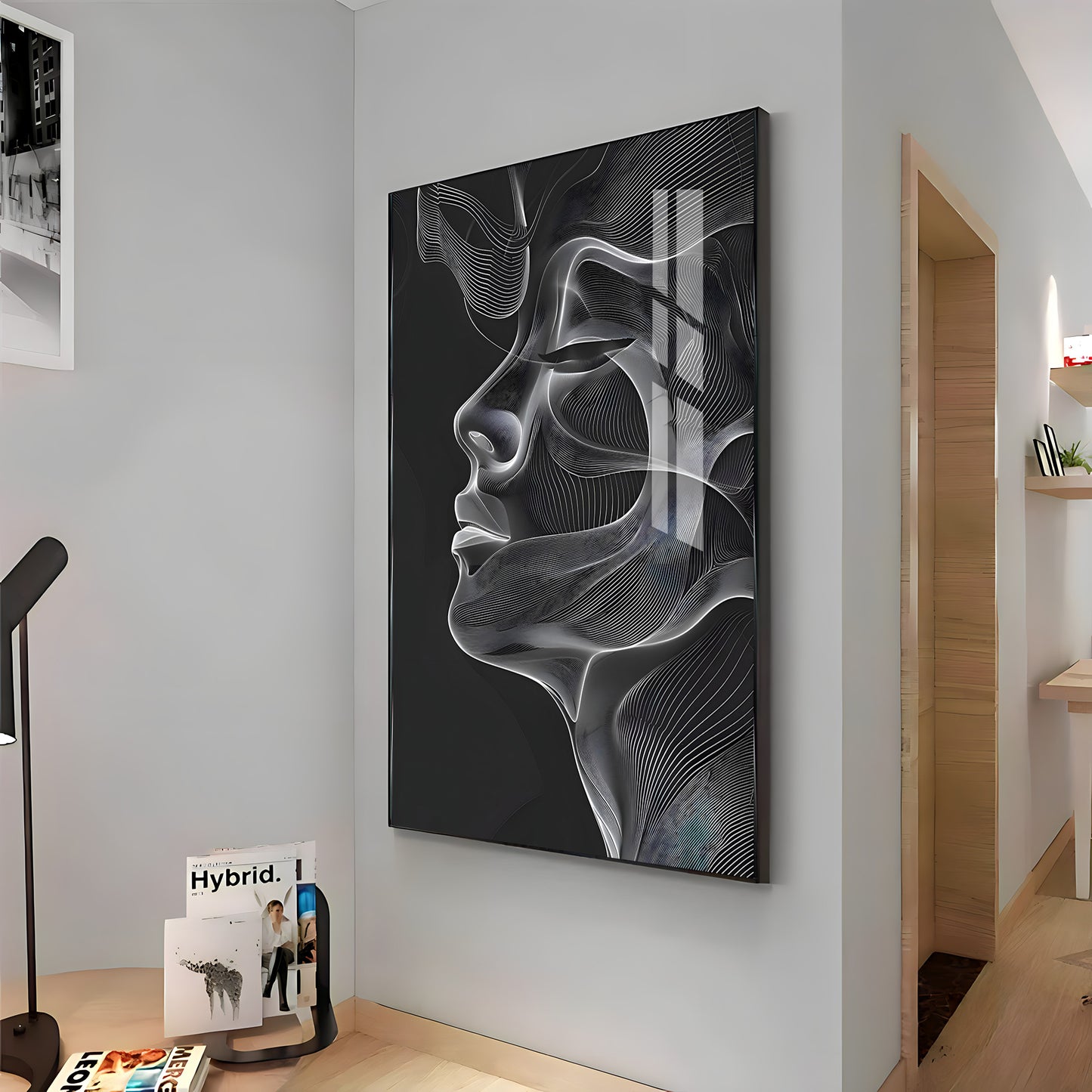 Black & White Beauty Premium Acrylic Vertical Wall Art