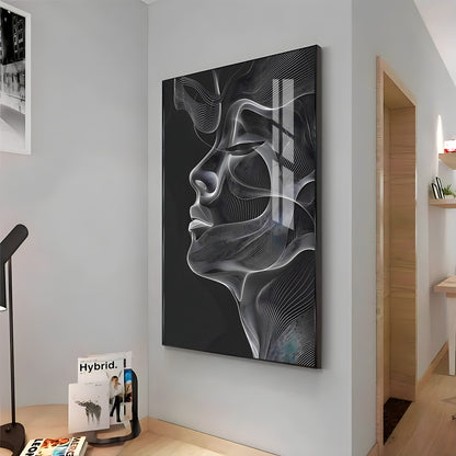 Black & White Beauty Premium Acrylic Vertical Wall Art