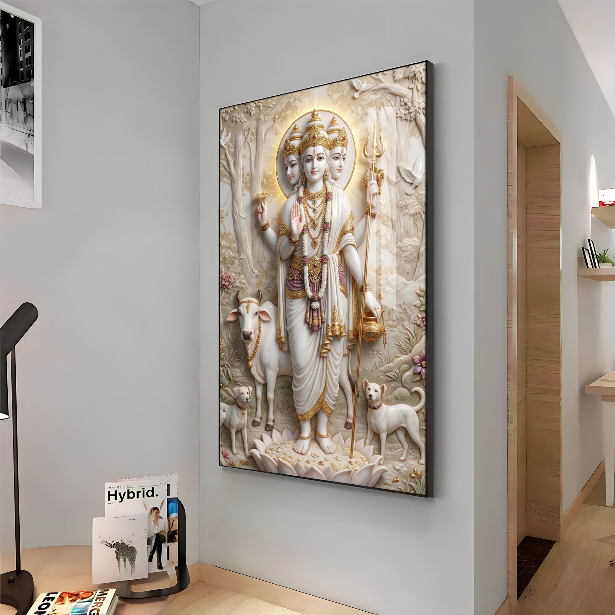 Dattatreya Bhagwan Premium Acrylic Vertical Wall Art