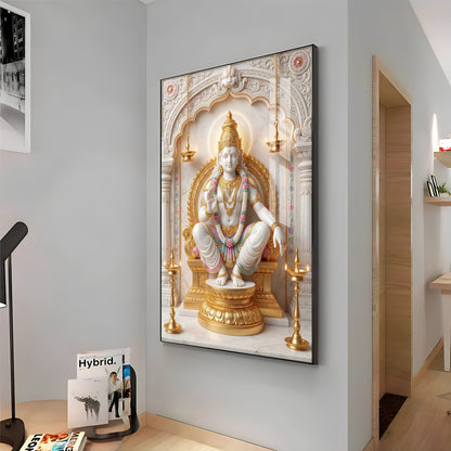 Ayyappa Swamy Premium Acrylic Vertical Wall Art