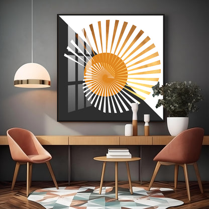 Spiral Or Sunburst Pattern Premium Acrylic Square Wall Art