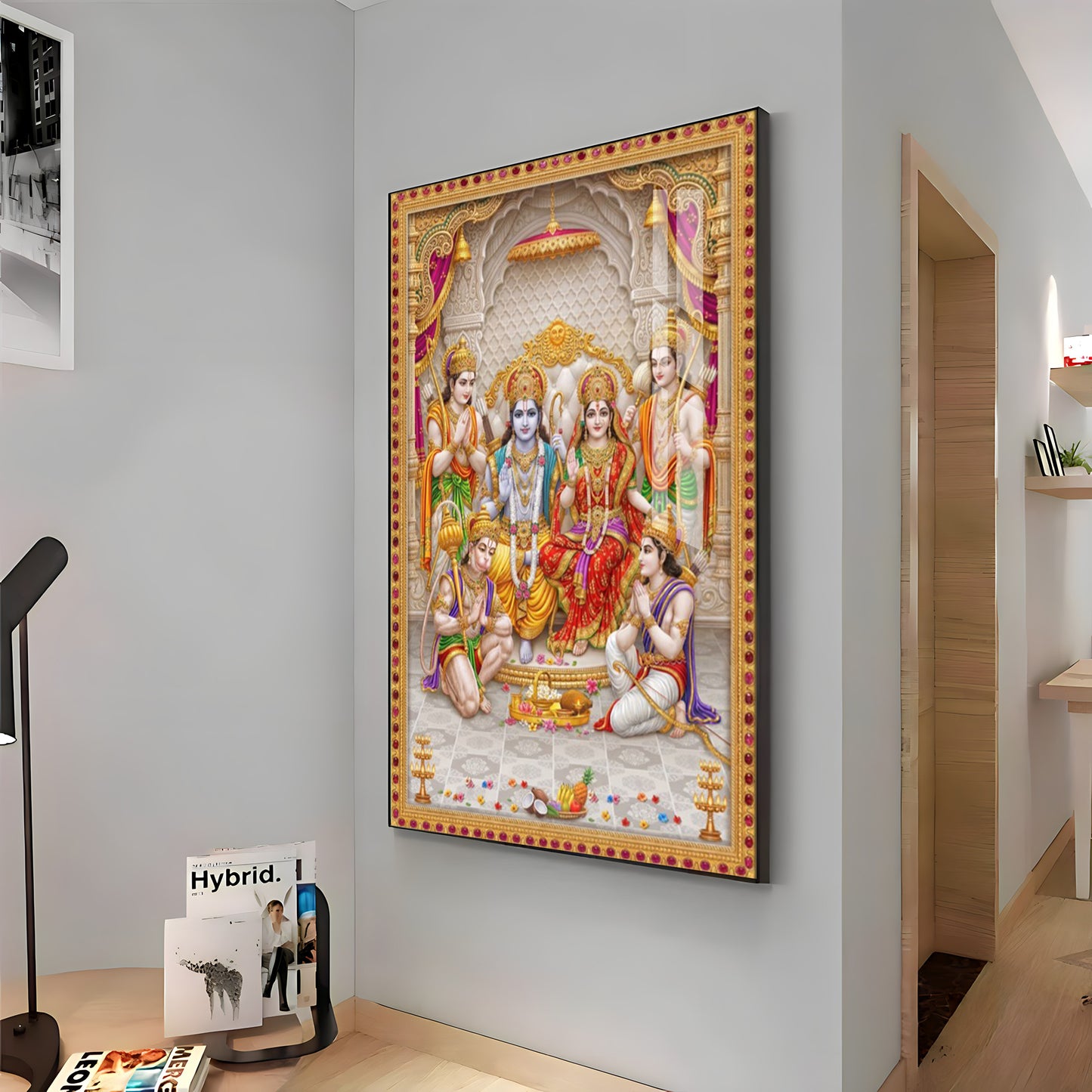 Religious Ram Darbar Premium Acrylic Vertical Wall Art
