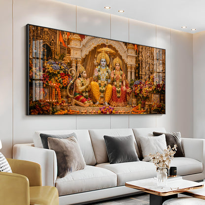 God Siya Ram With Sankatmochan Premium Acrylic Horizontal Wall Art