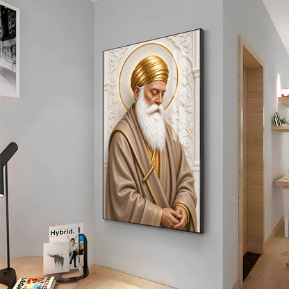 Guru Nanak Devji Meditation Premium Acrylic Vertical Wall Art