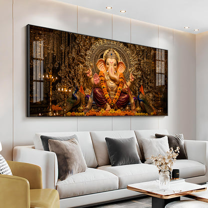 Lord Ganpati Ji Premium Acrylic Horizontal Wall Art