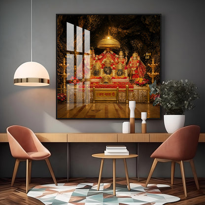 Goddess Vaishno Devi Premium Acrylic Square Wall Art