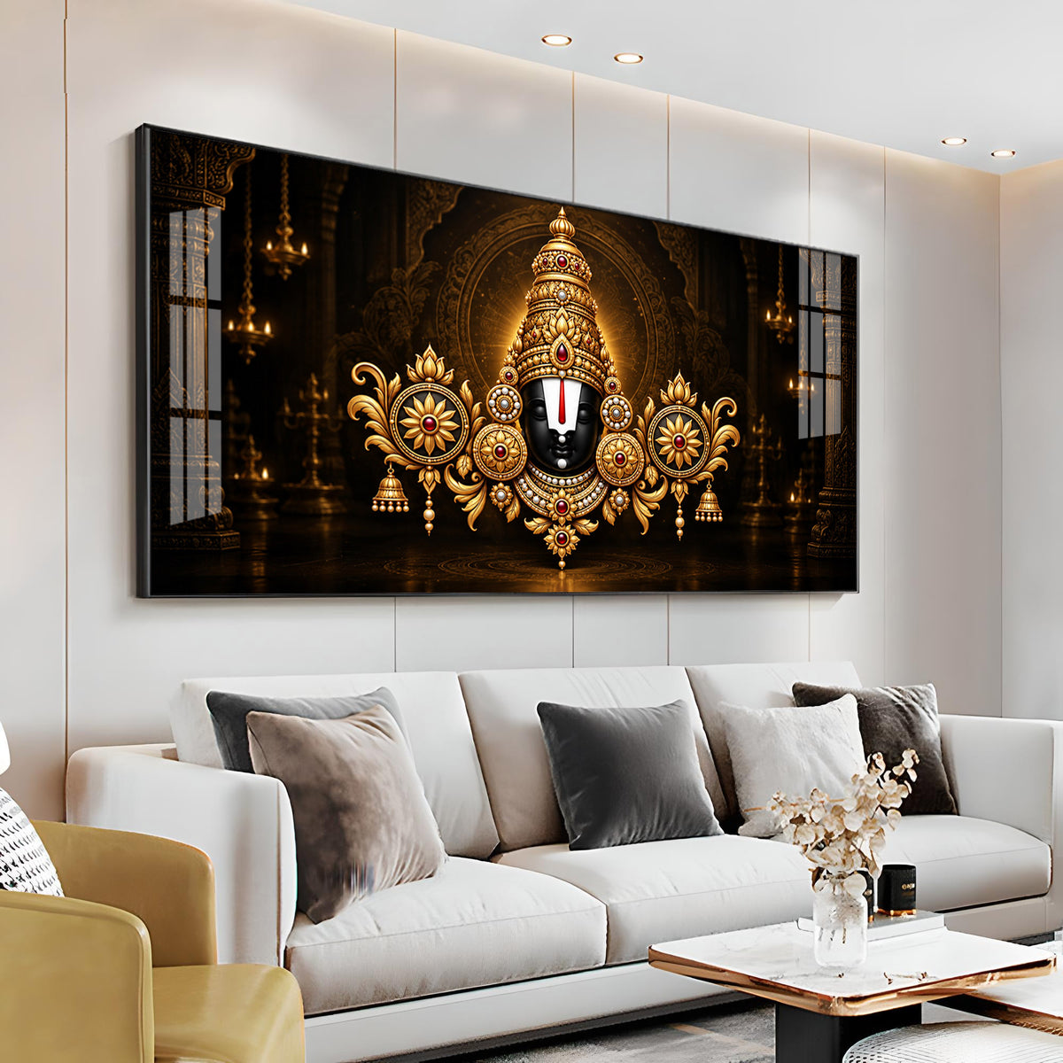 Lord Tirupati Balaji Premium Acrylic Horizontal Wall Art