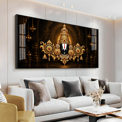 Lord Tirupati Balaji Premium Acrylic Horizontal Wall Art