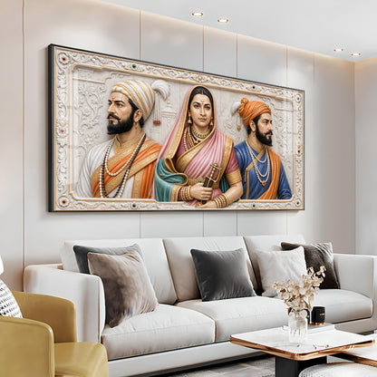 Chhatrapati Shivaji Maharaj With Sambhaji Maharaj Premium Acrylic Horizontal Wall Art