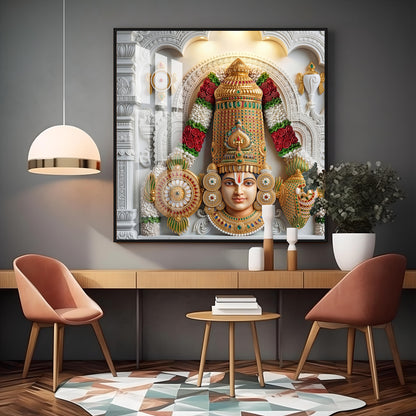 Lord Perumal Premium Acrylic Square Wall Art