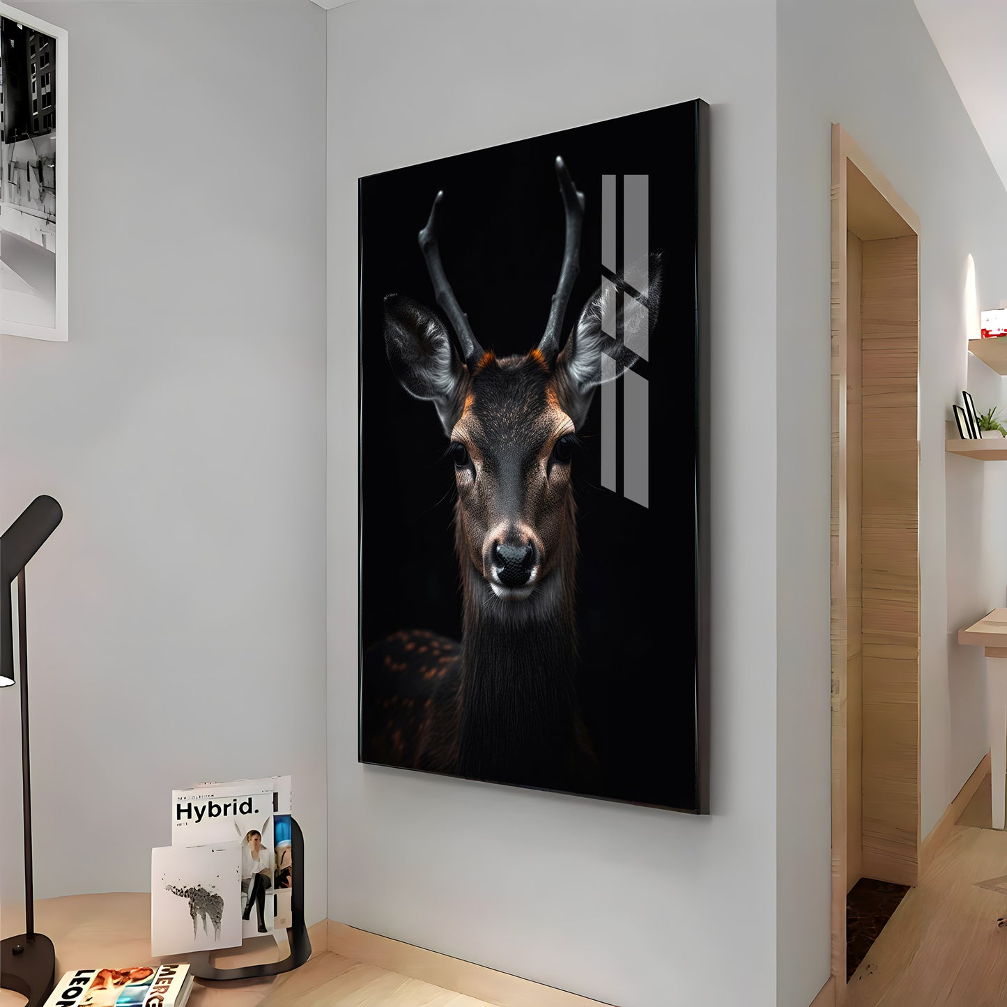Sambar Deer Premium Acrylic Vertical Wall Art
