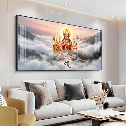 Goddess Vaishno Devi Temple Premium Acrylic Horizontal Wall Art